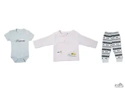 قیمت و خرید سه تیکه تاج دخترانه بی بی وان 357 - سیسمونی آقابزرگ