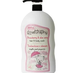 شامپو سر و بدن کودک نچرافیNaturaphy با عصاره توت فرنگی و آلوئه ورا