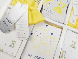 قیمت و خرید 19تکه چیاکو طرح خرس مامی لیمویی - سیسمونی آقابزرگ