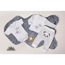 قیمت و خرید 5 تکه نی نی سان مدل پاندا - سیسمونی آقابزرگ