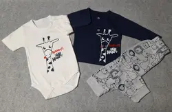 قیمت و خرید سه تیکه زرافه سرمه ای بی بی لایف 366 - سیسمونی آقابزرگ