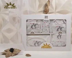 قیمت و خرید 20 تکه نی نی سان مدل پنگوئن - سیسمونی آقابزرگ