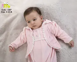 قیمت و خرید 3تیکه مخمل شکوفه 1187 مهتا - سیسمونی آقابزرگ