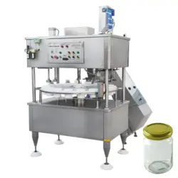 دستگاه پرکن درب بند شیشه جار روتاری تمام اتوماتیک