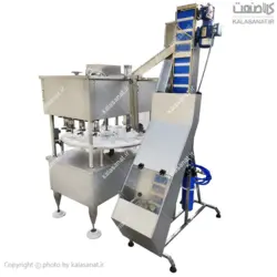 دستگاه پرکن درب بند شیشه جار روتاری تمام اتوماتیک