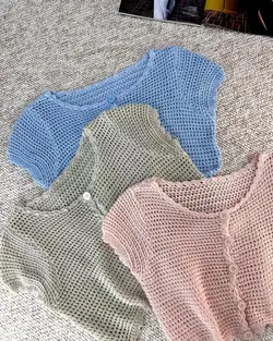 کراپ قلاب بافی فانتزی کد 2930