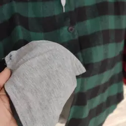 پیراهن چهارخونه  کلاه دار پارچه کشمیر 😍 کیفیت عالی کد ۱۸۳۱