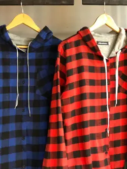 پیراهن چهارخونه  کلاه دار پارچه کشمیر 😍 کیفیت عالی کد ۱۸۳۱