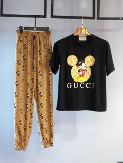 ست ۲تیکه مارک GUCCI تابستانه پنبه کش کد 1473