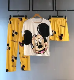 ست سه تیکه تابستانه کیفیت خوب پنبه کش کد ۱۹۷۲