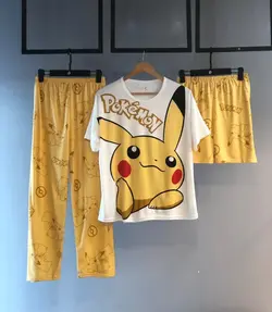 ست سه تیکه تابستانه کیفیت خوب پنبه کش کد 1936