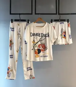 ست سه تیکه تابستانه کیفیت خوب پنبه کش کد 1981