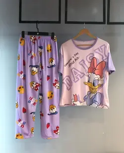 ست تابستانه۲ تیکه کیفیت خوب پنبه کش کد ۱۹۷۵