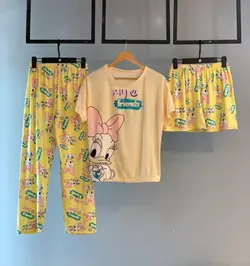 ست سه تیکه  پنبه کش کیفیت عالی کد 2041