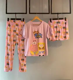 ست سه تیکه  پنبه کش کیفیت عالی کد 2040