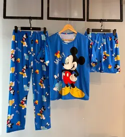 ست سه تیکه تابستانه کیفیت خوب پنبه کش کد2086