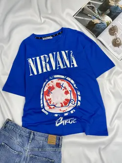 کد 4147✅ تیشرت نخی  NIRVANA😍 برند Stay Ture