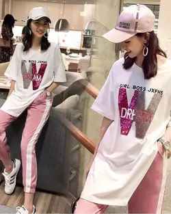 ست ۲تیکه تیشرت با شلوار با کیفیت عالی کد ۲۱۱۰