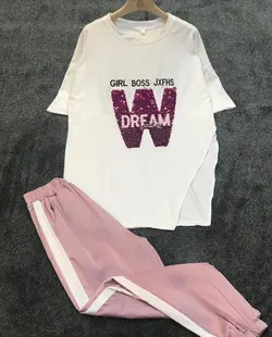 ست ۲تیکه تیشرت با شلوار با کیفیت عالی کد ۲۱۱۰