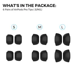 مشخصات قیمت و خرید توگوشی یدک هندزفری آها استایل مدل WG86 مناسب برای ایرپاد اپل pro / pro 2 بسته 6 عددی - فروشگاه اینترنتی کافه جانبی