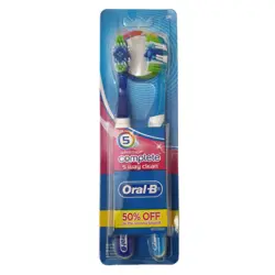 مسواک اورال-بی مدل 5way clean با برس نرم بسته 2 عددی | رز سفید