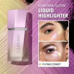 هایلایتر شیگلم مدل CHROMA-GLOW BLOOM رنگ FLYING COMET وزن 5.2 گرم | رز سفید