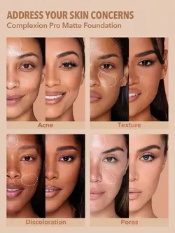 کرم پودر مات و بادوام شیگلم مدل COMPLEXION PRO رنگ WARM VANILLA | رز سفید