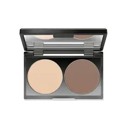 پالت کانتور میکاپ فکتوری مدل Duo Contouring Cream شماره 16 رنگ قهوه ای روشن وزن 10 گرم | رز سفید