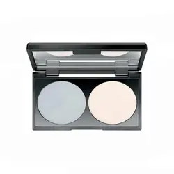 پالت هایلایتر پودری دو رنگ میکاپ فکتوری مدل HOLOGRAPHIC ILLUSION شماره 28 | رز سفید