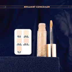 کانسیلر 24 ساعته تاپ لیدو مدل BRILLIANT شماره 02 رنگ Light Beige حجم 5.5 میل | رز سفید