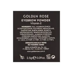 سایه ابرو پودری گلدن رز حاوی ویتامین E شماره 105 رنگ قهوه ای دودی وزن 2.5 گرم | رز سفید