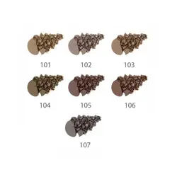 سایه ابرو پودری گلدن رز حاوی ویتامین E شماره 105 رنگ قهوه ای دودی وزن 2.5 گرم | رز سفید