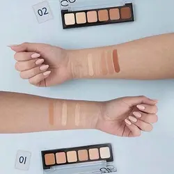 پالت کانسیلر کرمی 6 رنگ گلدن رز مدل CORRECT & CONCEAL | رز سفید