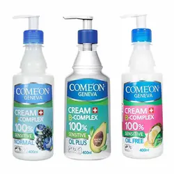کرم مرطوب کننده پمپی کامان مدل B complex مناسب پوست حساس حجم 400 میل | رز سفید