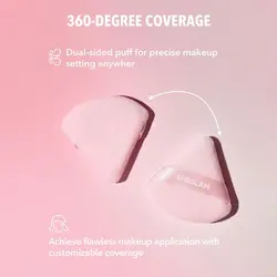 پد پنکک شیگلم مدل INSTA READY رنگ Baby Pink بسته 3 عددی | رز سفید