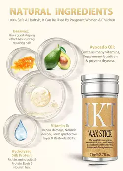 وزگیر و وکس مو استیکی آی کی تی مدل WAX STICK وزن 75 گرم | رز سفید