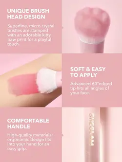 براش پنجه گربه ای رژگونه شیگلم مدل COLOR BLOOM رنگ PINK | رز سفید
