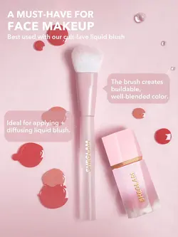 براش پنجه گربه ای رژگونه شیگلم مدل COLOR BLOOM رنگ PINK | رز سفید
