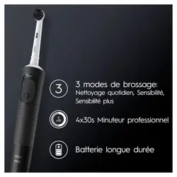 مسواک برقی سه زمانه اورال بی سری VITALITY PRO مدل PURE CLEAN کد 3708 | رز سفید