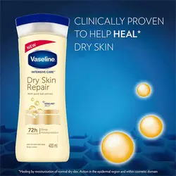 لوسیون بدن وازلین مدل Dry Skin Repair مناسب انواع پوست حجم 400 میل | رز سفید