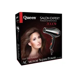 سشوار 2000 وات کویین HD400 | رز سفید