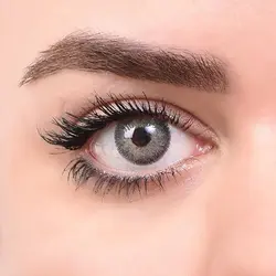 لنز روزانه چشم رویال ویژن مدل Grayness شماره 1 رنگ خاکستری روشن دور دار | رز سفید