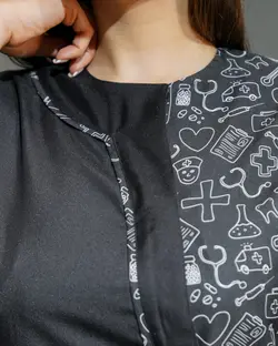 اسکراب پزشکی زنانه تک طرحدار کد175