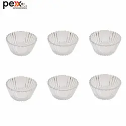 پیاله بلور کاوه مدل صدف بسته 6 عددی