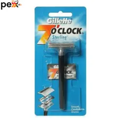 خود تراش مردانه ژیلت مدل 7o CLOCK به همراه یک عدد تیغ یدک