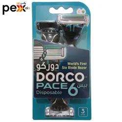 خود تراش دورکو مدل Pace 6 Disposable بسته 3 عددی