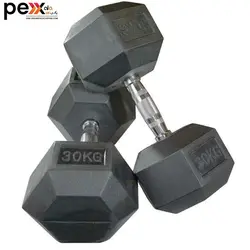 دمبل مدل شش ضلعی وزن ۳۰ کیلوگرم بسته ۲ عددی