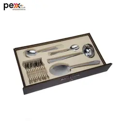 سرویس قاشق و چنگال 116 پارچه ناب استیل مدل Venice