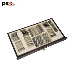 سرویس قاشق و چنگال 116 پارچه ناب استیل مدل Venice