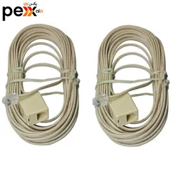 کابل افزایش طول تلفن دایو مدل DT8108 به طول 8 متر بسته دو عددی